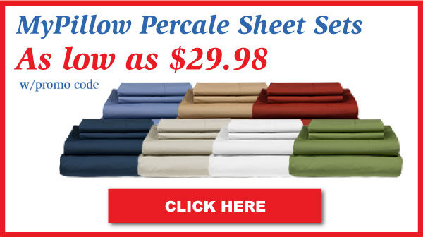 MyPillow Percale Bed Sheet Sets