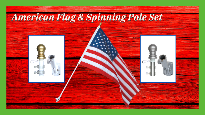 American Flag & Spinning Pole Set American Flag & Spinning Pole Set