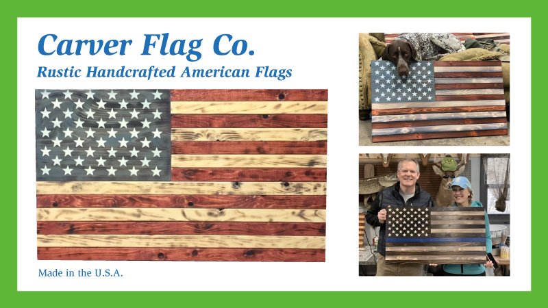 Rustic Handcrafted American Flags