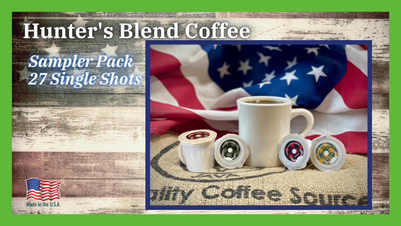 Hunter's Blend Coffee Sampler Pack Single Shots