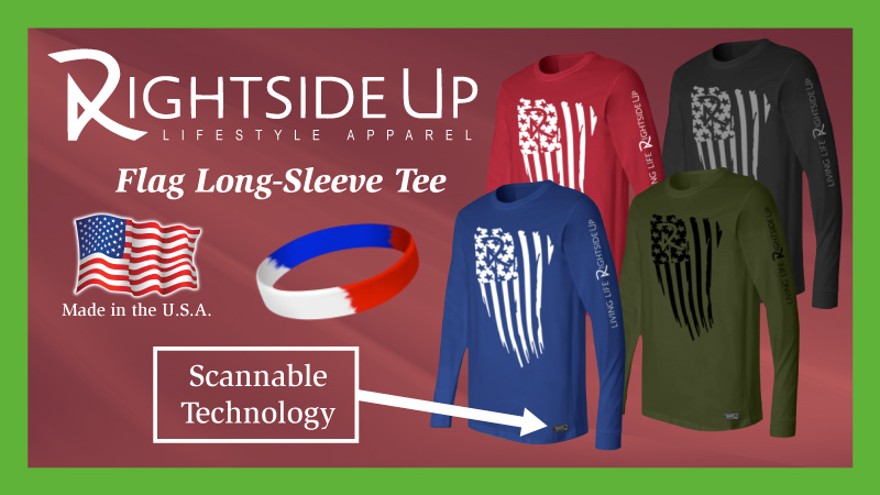 Flag Long Sleeve Rightside Up Apparel