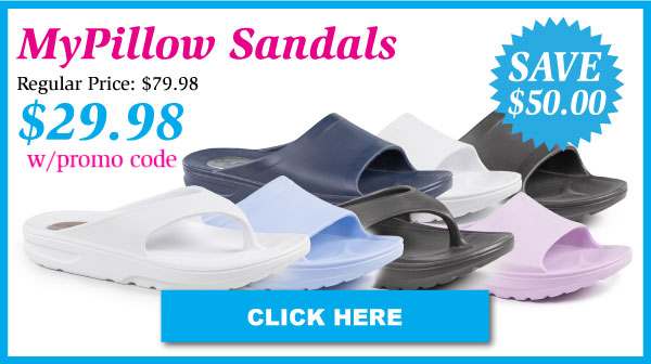 mypillow sandals